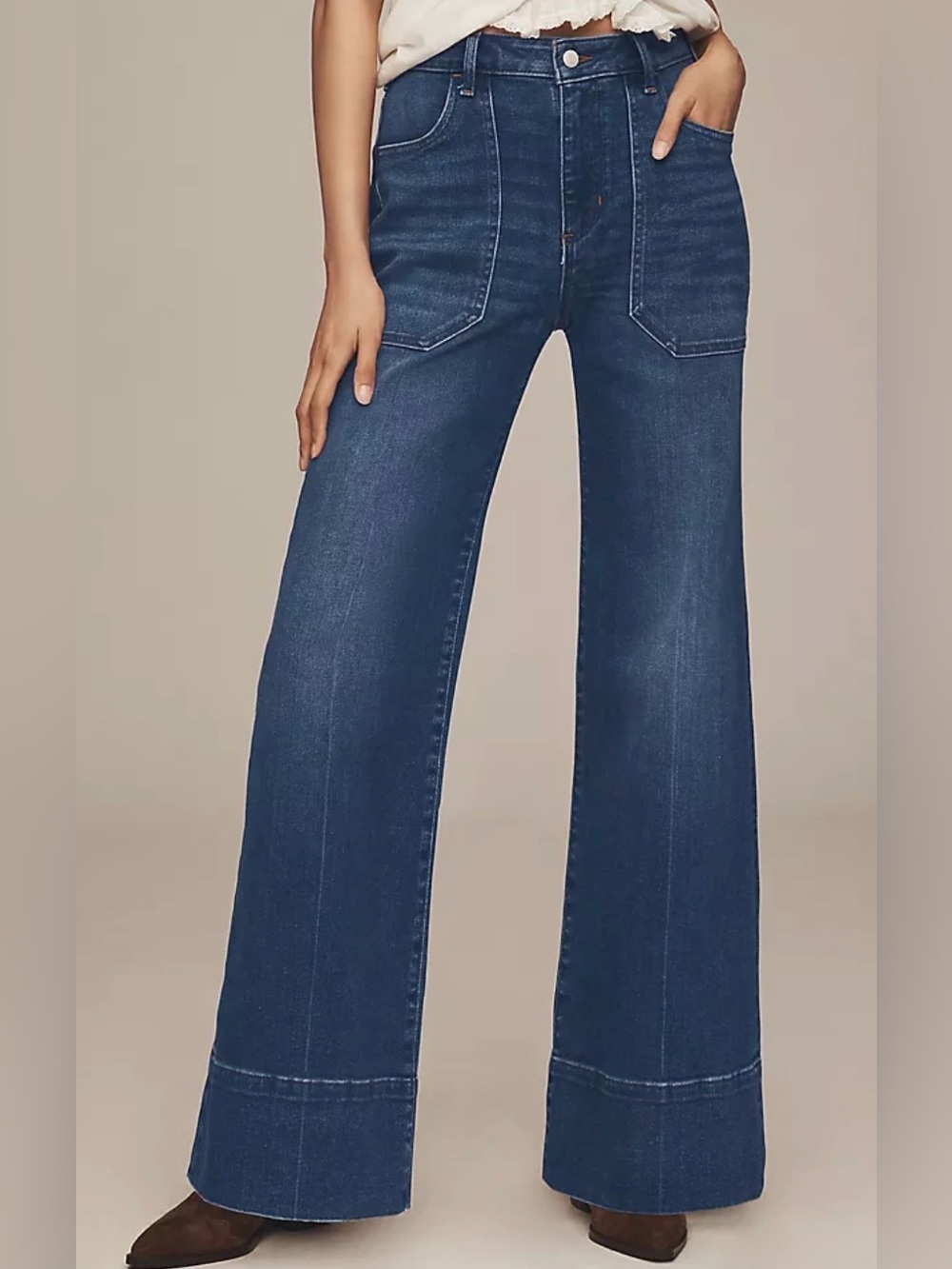 Pilcro Anthropologie The Ryan Relaxed High-Rise Flare - Picture 3 of 16